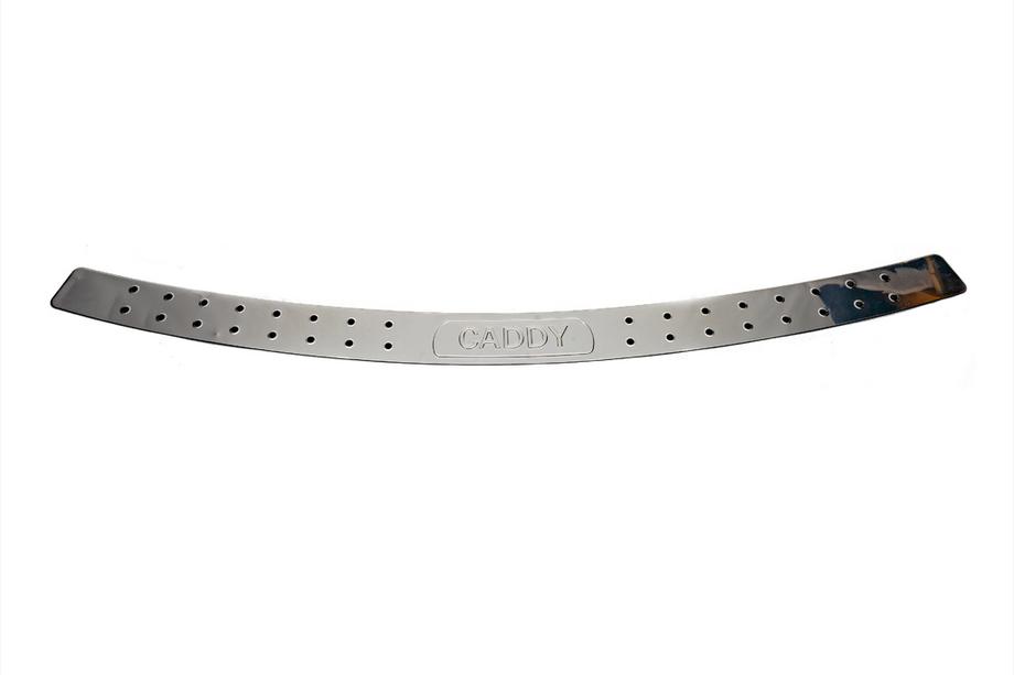 Volkswagen Caddy 2004-2010 Protezione paraurti posteriore dritta (con punti neri, acciaio inox) Foto 2