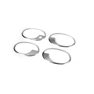 Coperture Maniglie Porta Cromate (4 pz., Acciaio Inox) foto 3