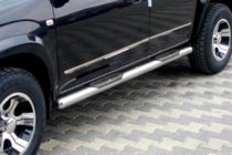 Kia Carens 1999-2012 Barre Laterali in Acciaio Inox foto 1