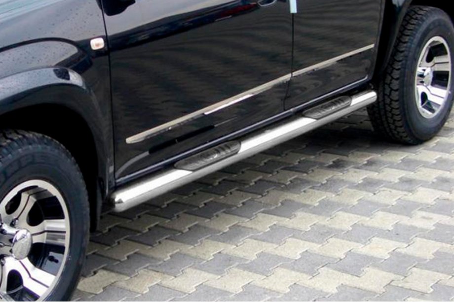 Kia Carens 1999-2012 Barre Laterali in Acciaio Inox Image