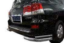 Lexus LX570/450d 2008-2022 Angolari posteriori doppi (acciaio inox) foto 1