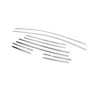 Cornici Superiori Finestrini (12 pz, Acciaio Inox) foto 3