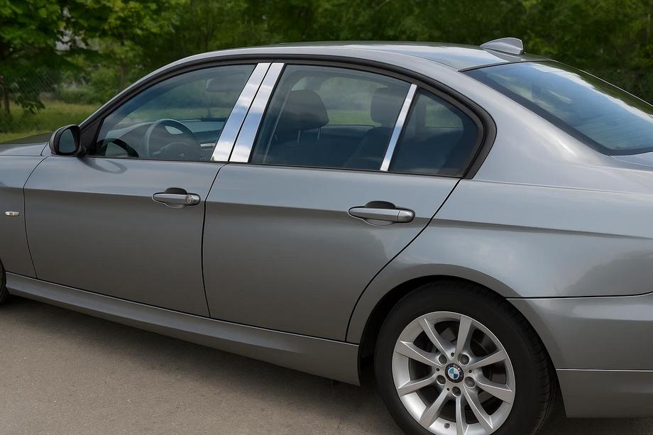 BMW 3 Series E90/E91 2005-2011 Coperture montanti porta in acciaio inox Image