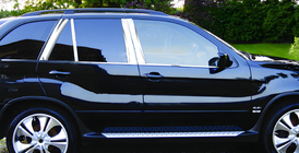 BMW X5 F15 2013-2018 Modanature Montanti Porta in Acciaio Inox foto 1