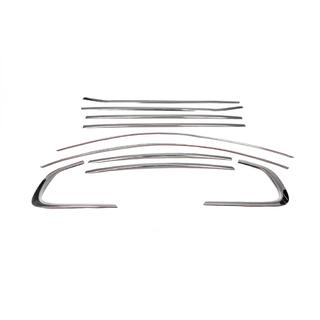Kit completo cornici finestrini acciaio inox (10 pezzi) foto 2
