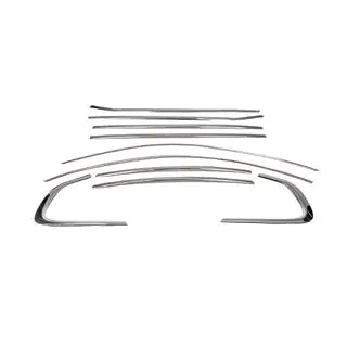 Kit completo cornici finestrini acciaio inox (10 pezzi) foto 2