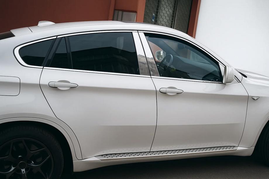 BMW X6 E71 2008–2014 Kit completo cornici finestrini acciaio inox (10 pezzi) Foto 1
