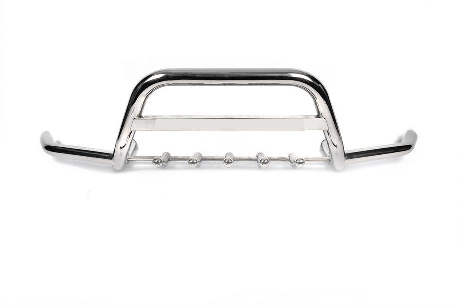 Opel Movano 2004-2010 Parabullbar anteriore con baffi WT003 (acciaio inox) Image