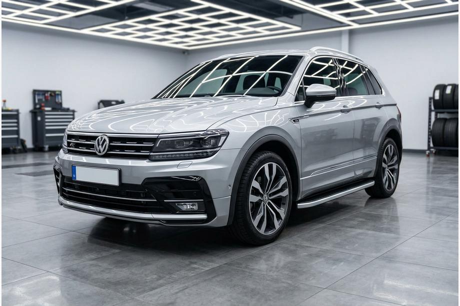 Volkswagen Tiguan 2016-2023 Pedane Laterali Tayga Grey (2 pz, Alluminio) Foto 1