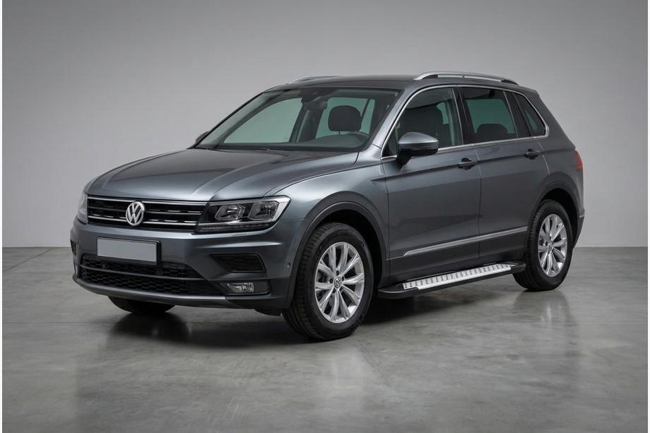 Volkswagen Tiguan 2016-2023 Pedane laterali Allmond Grey (2 pz, alluminio) Foto 1