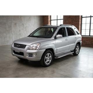 Pedane Laterali Maydos V2 (2 pz, Alluminio e Acciaio Inox) Kia Sportage 2004-2010 foto 1
