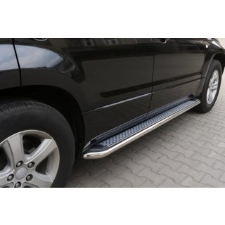 Pedane Laterali Maydos V2 (2 pz, Alluminio e Acciaio Inox) Suzuki Grand Vitara 2005-2017 foto 1