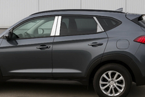 Hyundai Tucson TL 2016-2021 Coperture montanti in acciaio inox foto 1