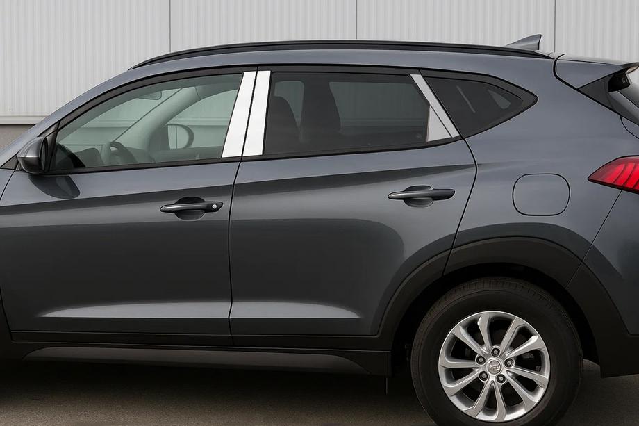 Hyundai Tucson TL 2016-2021 Coperture montanti in acciaio inox Image
