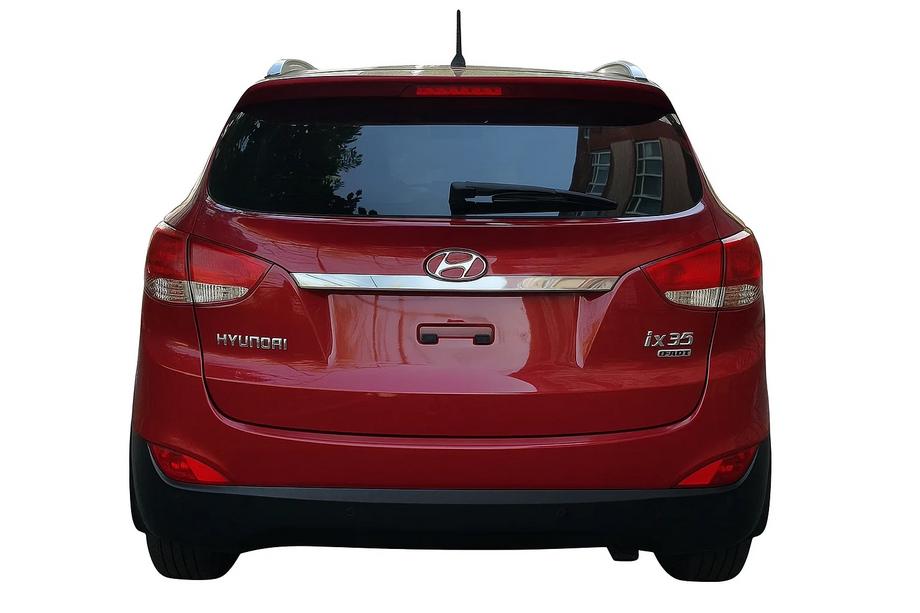 Hyundai IX-35 2010-2015 Modanatura cromata sopra la targa (larga) Image