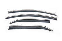 Toyota Corolla 2007-2013 Deflettori finestrini con profilo cromato (4 pz, Niken) foto 2