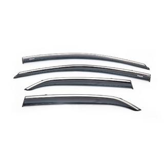 Deflettori finestrini con profilo cromato (4 pz, Niken) Toyota Corolla 2007-2013 foto 2