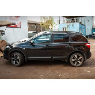 Deflettori finestrini con profilo cromato (4 pz, Niken) Nissan Qashqai 2010-2014 foto 3