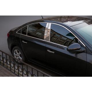 Coperture montanti in acciaio inox (6 pz) Chevrolet Cruze 2009–2015 foto 1