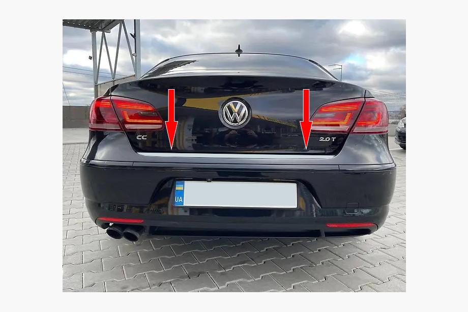 Volkswagen Passat CC 2008-2017 Modanatura bagagliaio acciaio inox Foto 1