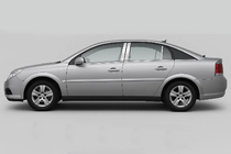Opel Vectra C 2002-2008 Coperture Montanti Porta Cromate (6 pz, Acciaio Inox) foto 3