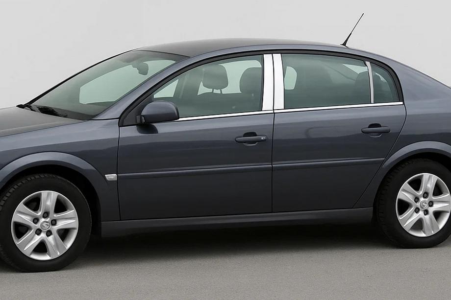 Opel Vectra C 2002-2008 Coperture Montanti Porta Cromate (6 pz, Acciaio Inox) Image