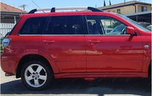 Mitsubishi Outlander 2001-2006 Modanature inferiori finestrini acciaio inox (6 pz) foto 6