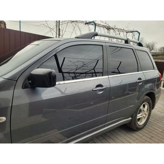 Modanature inferiori finestrini acciaio inox (6 pz) Mitsubishi Outlander 2001-2006 foto 1