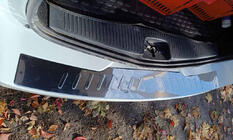 Dacia Logan MCV 2013-2020 Protezione Paraurti Posteriore Carmos Acciaio Inox foto 1