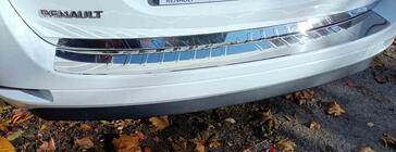 Renault Logan MCV 2013-2022 Protezione Paraurti Posteriore Carmos Acciaio Inox foto 2