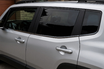 Jeep Renegade 2014- Cornici Finestrini Cromo Nero (6 pz, Acciaio Inox) foto 1