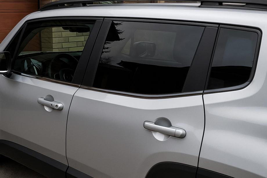 Jeep Renegade 2014- Cornici Finestrini Cromo Nero (6 pz, Acciaio Inox) Image