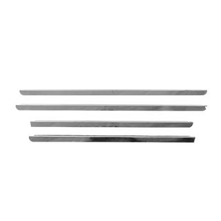 Modanature Finestrini Cromo Nero (4 pz, Acciaio Inox) foto 3