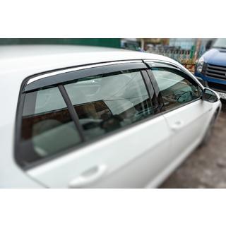 Deflettori Finestrini con Modanatura Cromata HB (4 pz, Niken) Volkswagen Golf 7/E-Golf 2012-2020 foto 2