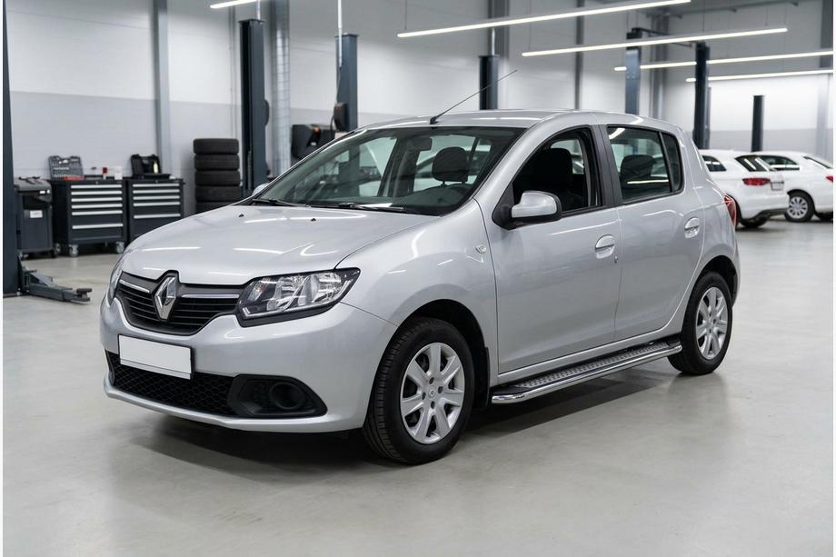 Renault Sandero 2013-2022 Pedane Laterali Maydos V2 (2 pz, Alluminio e Acciaio Inox) Foto 1