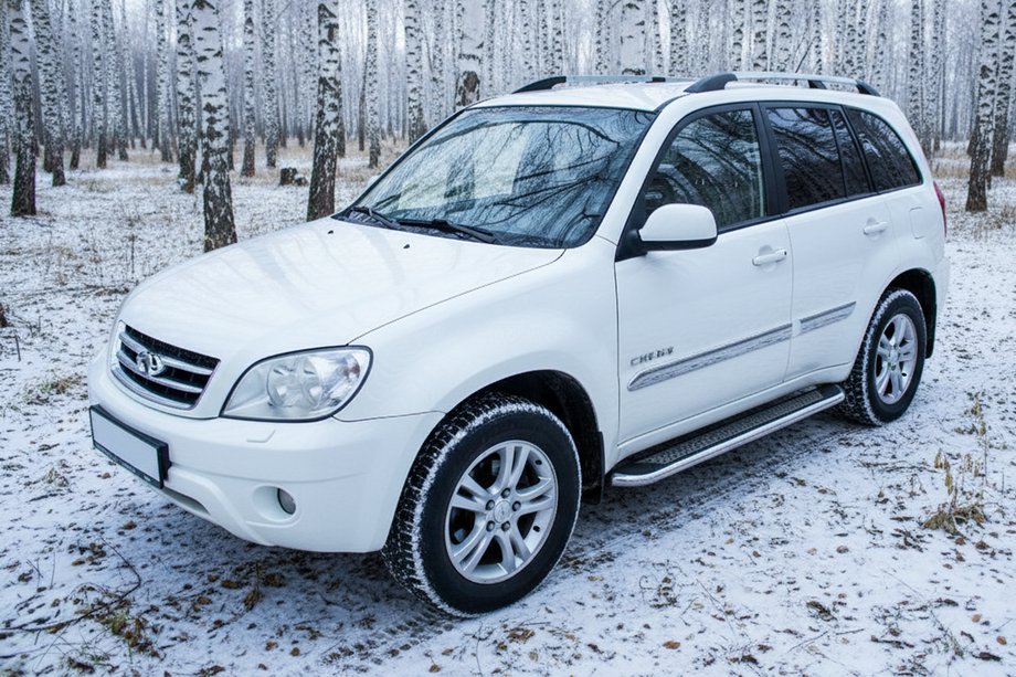 Chery Tiggo 1 2005-2016 Pedane Laterali Maydos V2 (2 pz, Alluminio e Acciaio Inox) Foto 1
