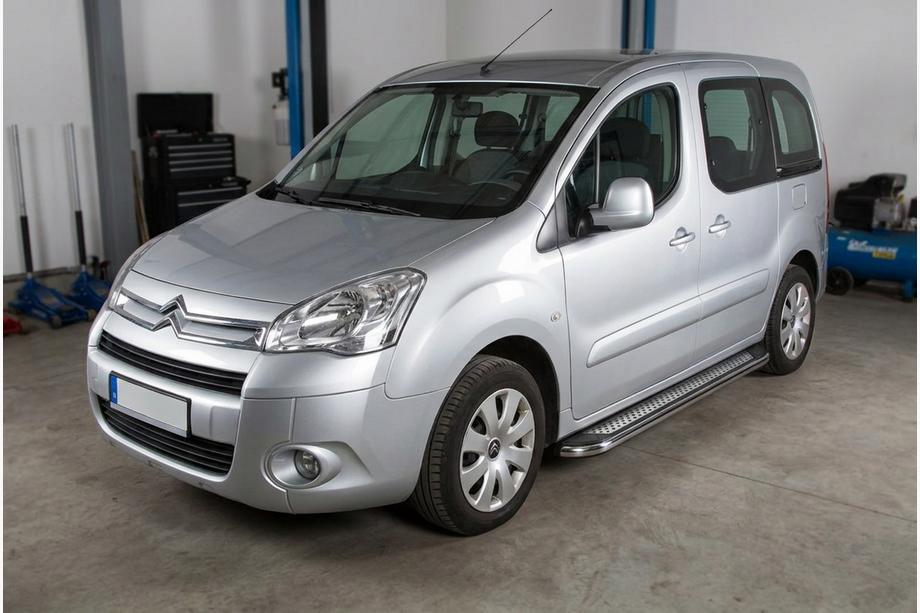 Citroen Berlingo 2008-2018 Pedane Laterali Maydos V2 (2 pz, Alluminio e Acciaio Inox) Foto 1