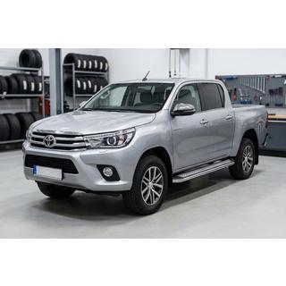 Pedane Laterali Maydos V2 (2 pz, Alluminio e Acciaio Inox) Toyota Hilux 2015- foto 1