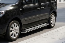 Renault Kangoo 2008–2020 Pedane Laterali Maydos V2 (2 pz, Alluminio e Acciaio Inox) Passo Lungo foto 1