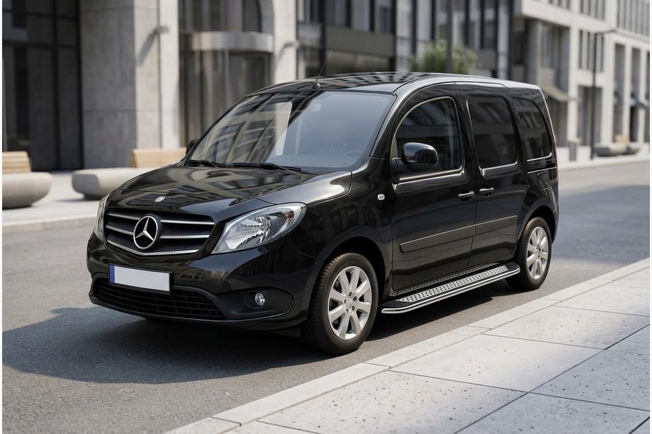Mercedes Citan 2013-2021 Pedane Laterali Maydos V2 (2 pz, Alluminio e Acciaio Inox) Foto 1