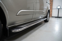 Ford Custom 2013-2022 Pedane Laterali Maydos V2 (2 pz, Alluminio e Acciaio Inox) foto 1