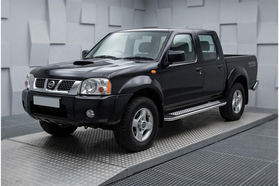 Nissan NP300 1999-2015 Pedane Laterali Maydos V2 (2 pz, Alluminio e Acciaio Inox) Foto 1