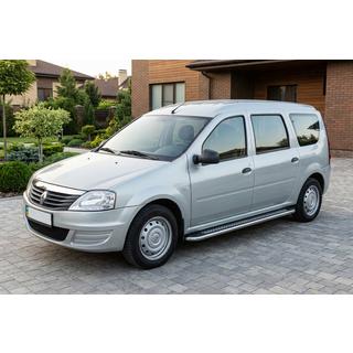 Pedane Laterali Maydos V2 (2 pz, Alluminio e Acciaio Inox) Dacia Logan MCV 2004-2014 foto 3