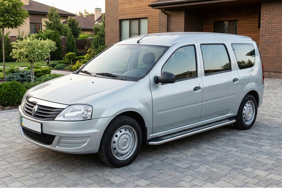 Renault Logan MCV 2005-2013 Pedane Laterali Maydos V2 (2 pz, Alluminio e Acciaio Inox) Foto 1