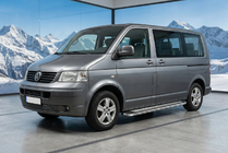 Volkswagen T5 Multivan 2003–2010 Pedane Laterali Maydos V2 (2 pz, Alluminio e Acciaio Inox) Solo per passo corto foto 1