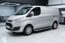 Ford Custom 2013-2022 Pedane Laterali Maydos V1 (2 pz, Alluminio e Acciaio Inox) foto 1