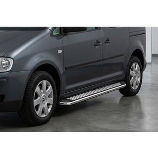 Pedane Laterali Maydos V2 (2 pz, Alluminio e Acciaio Inox) Volkswagen Caddy 2010-2015 foto 1