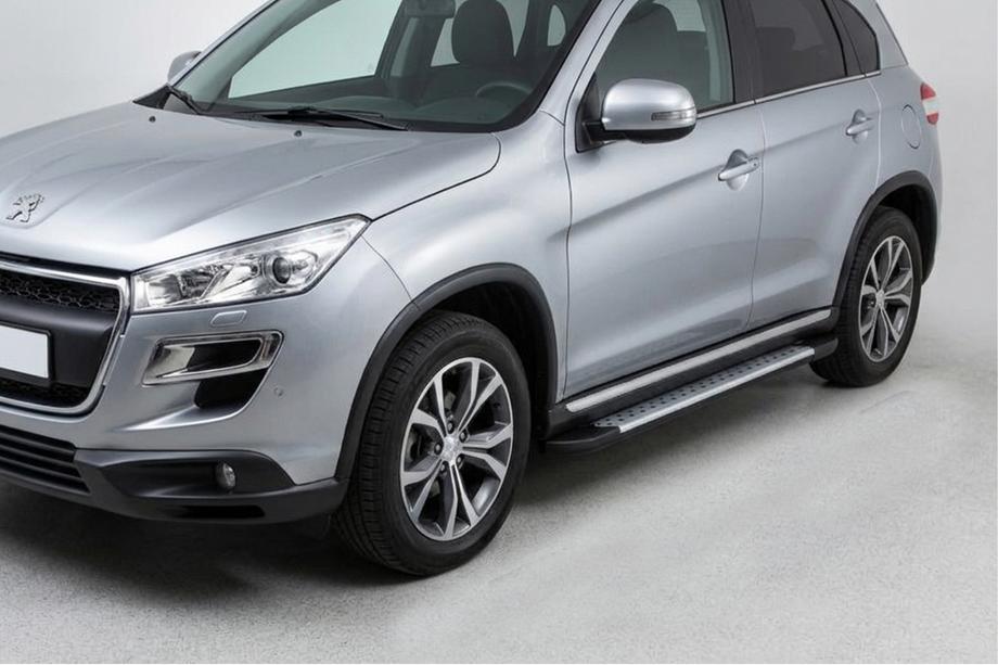Peugeot 4008 2012-2017 Pedane Laterali Tipo X5 (2 pz, Alluminio) Image