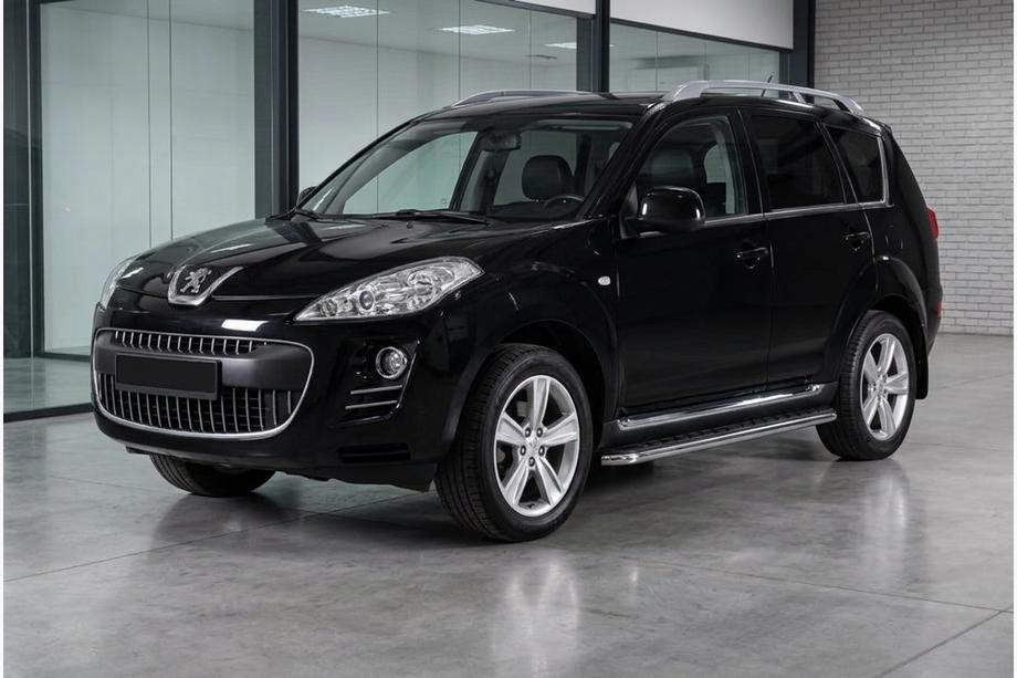 Peugeot 4007 2007-2013 Pedane Laterali Maydos V1 (2 pz, Alluminio e Acciaio Inox) Image