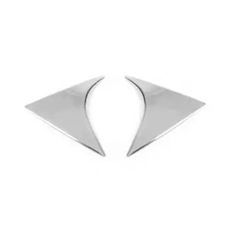 Cover triangolare cromata per cofano bagagliaio (acciaio inox) foto 3